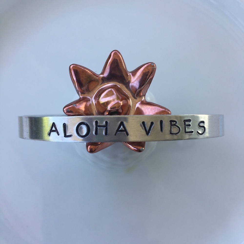 Hand Stamped Cuff • Aloha Vibes